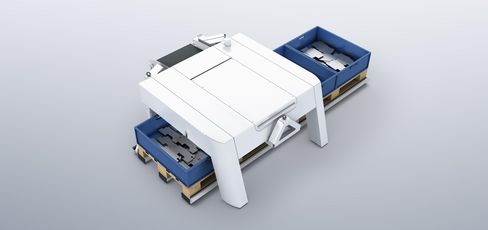 SortMaster Box Linear trie les pièces usinées sans rayures dans des bacs à déplacement linéaire